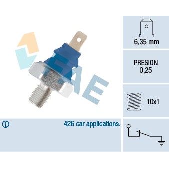 Слика на Сензор за внос на масло FAE 11690 за VW Corrado (53i) 2.0 i 16V - 136 коњи бензин