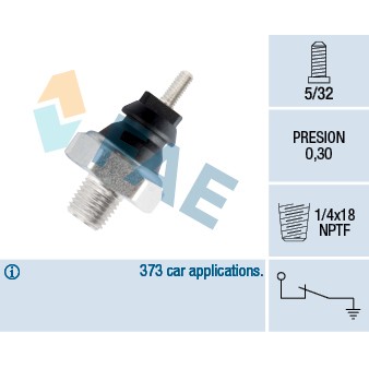 Слика на Сензор за внос на масло FAE 12220 за Ford Escort 5 Break (gal,avl) 1.8 D - 60 коњи дизел