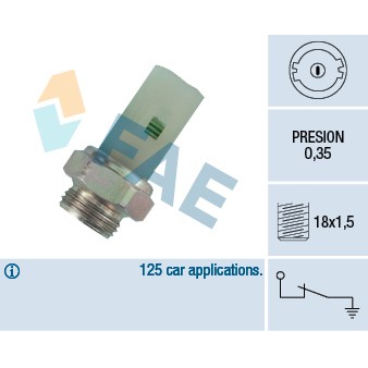 Слика на Сензор за внос на масло FAE 12380 за Renault Safrane (B54) 2.2 (B543) - 137 коњи бензин