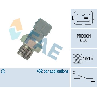 Слика на Сензор за внос на масло FAE 12460 за Citroen XM Estate Y3 3.0 V6 - 167 коњи бензин