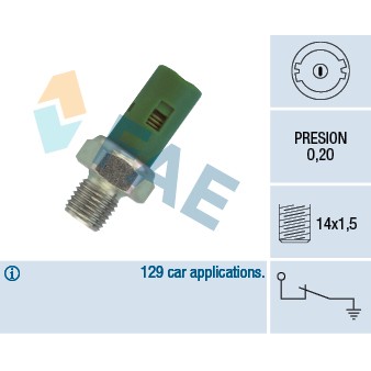 Слика на Сензор за внос на масло FAE 12630 за Nissan Kubistar Box 1.2 - 60 коњи бензин