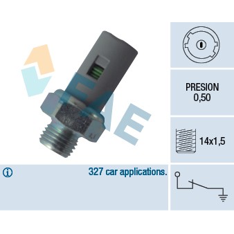 Слика на Сензор за внос на масло FAE 12636 за Renault Avantime (DE0) 2.0 16V Turbo (DE0U, DE0V) - 163 коњи бензин