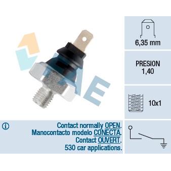 Слика на Сензор за внос на масло FAE 12900 за VW Golf 2 (19E,1G1) 1.0 - 50 коњи бензин