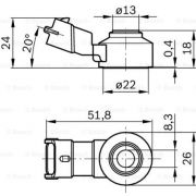 Слика 2 на сензор за детонационо согорување BOSCH 0 261 231 173