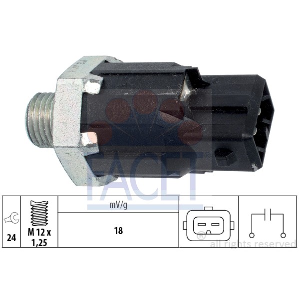 Слика на сензор за детонационо согорување FACET Made in Italy - OE Equivalent 9.3224 за Renault Grand Scenic 3 (JZ0-1) 1.6 16V Bifuel - 107 коњи Бензин/Автогаз (LPG)