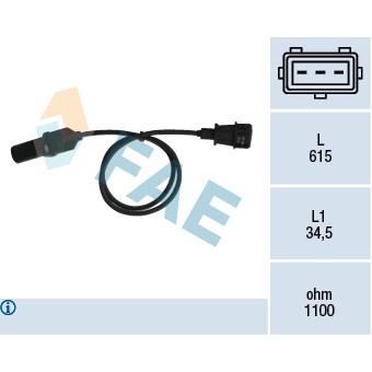 Слика на Сензор за обртаи на мотор FAE 79005 за Fiat Brava 182 1.2 16V 80 - 82 коњи бензин