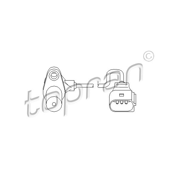 Слика на Сензор за обртаи на мотор TOPRAN 111 376 за VW Beetle (9C1,1C1) 1.6 - 102 коњи бензин