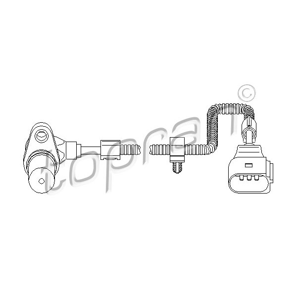 Слика на Сензор за обртаи на мотор TOPRAN 111 381 за Seat Toledo 2 Saloon (1M2) 2.3 V5 20V - 170 коњи бензин