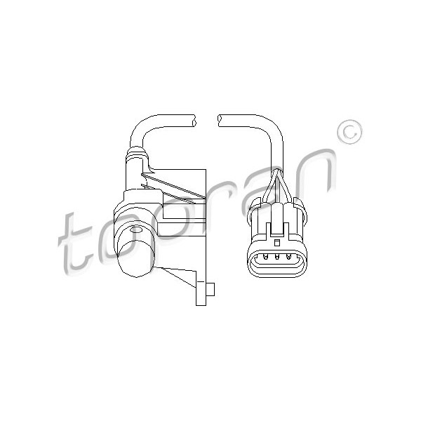 Слика на Сензор за обртаи на мотор TOPRAN 206 207 за Opel Astra G Hatchback 1.6 16V - 101 коњи бензин