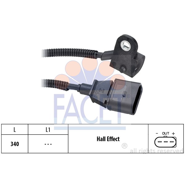 Слика на Сензор за положба на брегаста осовина FACET Made in Italy - OE Equivalent 9.0423 за VW Jetta 4 (1J2) 1.9 TDI - 150 коњи дизел