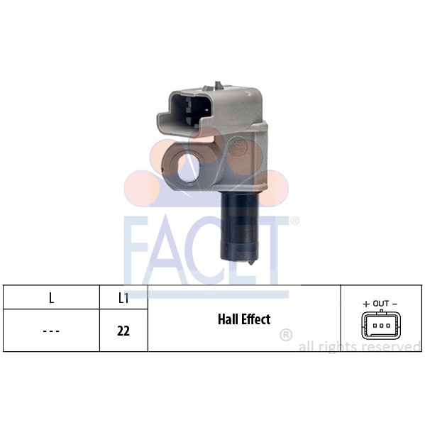 Слика на Сензор за положба на брегаста осовина FACET Made in Italy - OE Equivalent 9.0460 за Citroen Xantia Break X2 2.0 HDI 90 - 90 коњи дизел