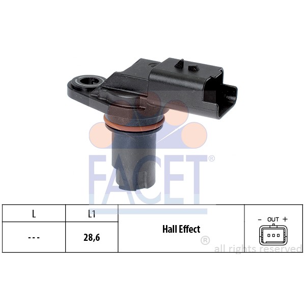 Слика на Сензор за положба на брегаста осовина FACET Made in Italy - OE Equivalent 9.0551 за Renault Laguna Coupe (DT0-1) 2.0 dCi (DT01, DT09, DT12, DT1D) - 150 коњи дизел