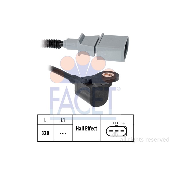 Слика на Сензор за положба на брегаста осовина FACET Made in Italy - OE Equivalent 9.0605 за Audi A5 Cabrio (8F7) 2.0 TDI - 143 коњи дизел