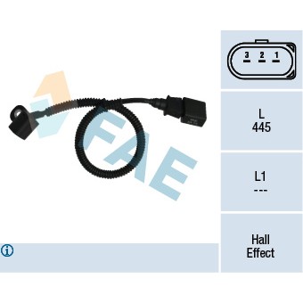 Слика на Сензор за положба на брегаста осовина FAE 79164 за VW Jetta 4 (1J2) 1.9 TDI - 150 коњи дизел