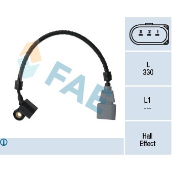 Слика на Сензор за положба на брегаста осовина FAE 79331 за VW Passat 7 Sedan (362) 1.6 TDI - 105 коњи дизел