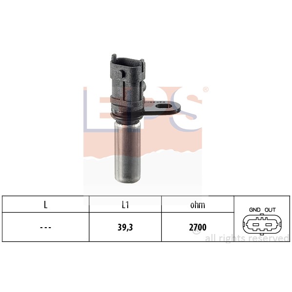 Слика на Сензор за положба на радалица EPS Made in Italy - OE Equivalent 1.953.288 за Opel Astra H Hatchback 1.6 - 105 коњи бензин