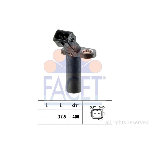 Слика на Сензор за положба на радалица FACET Made in Italy - OE Equivalent 9.0037 за Ford Fiesta BOX (j5,j3) 1.8 DI - 75 коњи дизел