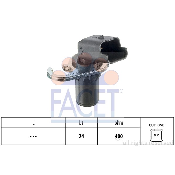 Слика на Сензор за положба на радалица FACET Made in Italy - OE Equivalent 9.0293 за Peugeot 307 Estate (3E) 2.0 HDI 110 - 107 коњи дизел