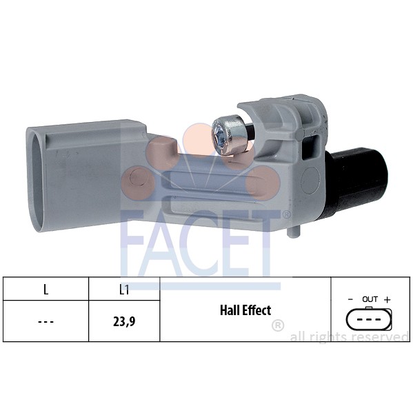 Слика на Сензор за положба на радалица FACET Made in Italy - OE Equivalent 9.0464 за Seat Altea XL (5P5,5P8) 1.4 16V - 86 коњи бензин