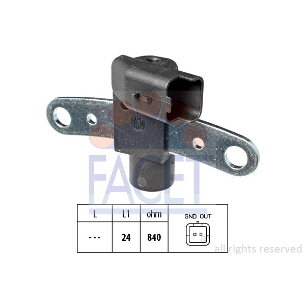 Слика на Сензор за положба на радалица FACET Made in Italy - OE Equivalent 9.0600 за Renault Kangoo Express (FC0-1) 1.9 D (FC0J) - 65 коњи дизел