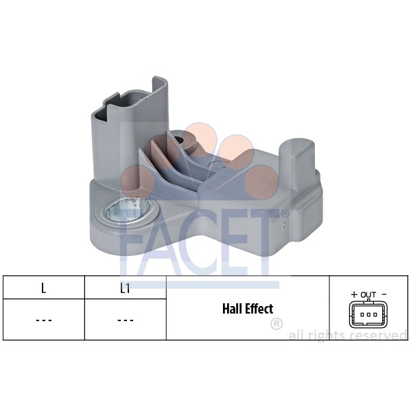 Слика на Сензор за положба на радалица FACET Made in Italy - OE Equivalent 9.0602 за Citroen C4 Grand Picasso UA 1.6 HDi 110 - 112 коњи дизел