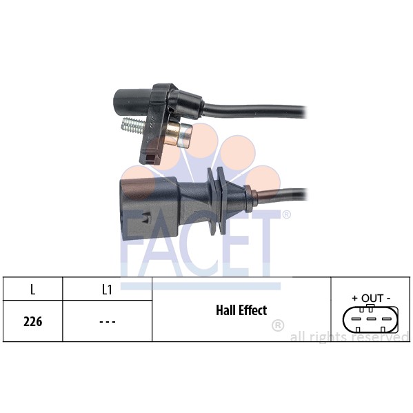 Слика на Сензор за положба на радалица FACET Made in Italy - OE Equivalent 9.0759 за BMW 3 Touring E46 318 d - 116 коњи дизел