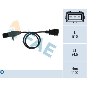 Слика на Сензор за положба на радалица FAE 79007 за Peugeot Boxer Box (230L) 2.8 D - 87 коњи дизел