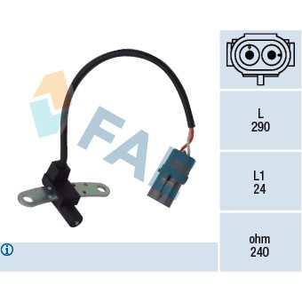 Слика на Сензор за положба на радалица FAE 79021 за Renault Megane 1 (BA0-1) 1.6 e (BA0F, BA0S) - 90 коњи бензин