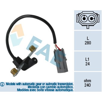 Слика на Сензор за положба на радалица FAE 79022 за Renault 19 II Chamade 1.8 (453A/F) - 90 коњи бензин