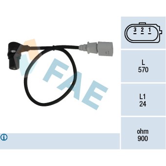 Слика на Сензор за положба на радалица FAE 79056 за Audi A4 Avant (8D5, B5) 2.4 - 165 коњи бензин