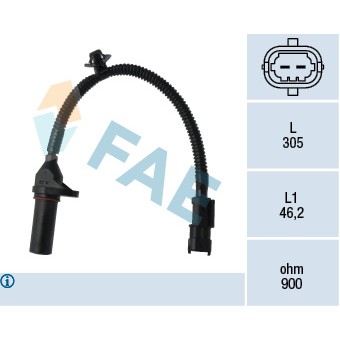 Слика на Сензор за положба на радалица FAE 79334 за Hyundai ix35 (LM) 1.6 - 135 коњи бензин