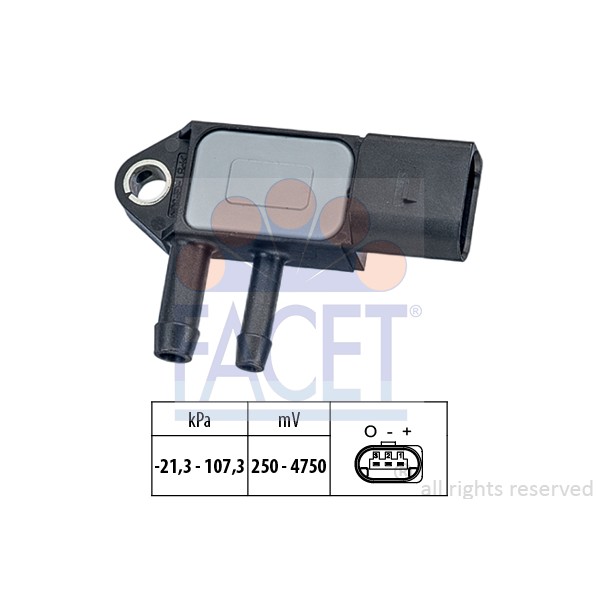 Слика на Сензор за притисок издувни гасови FACET Made in Italy - OE Equivalent 10.3265 за VW EOS (1F7,1F8) 2.0 TDI 16V - 140 коњи дизел