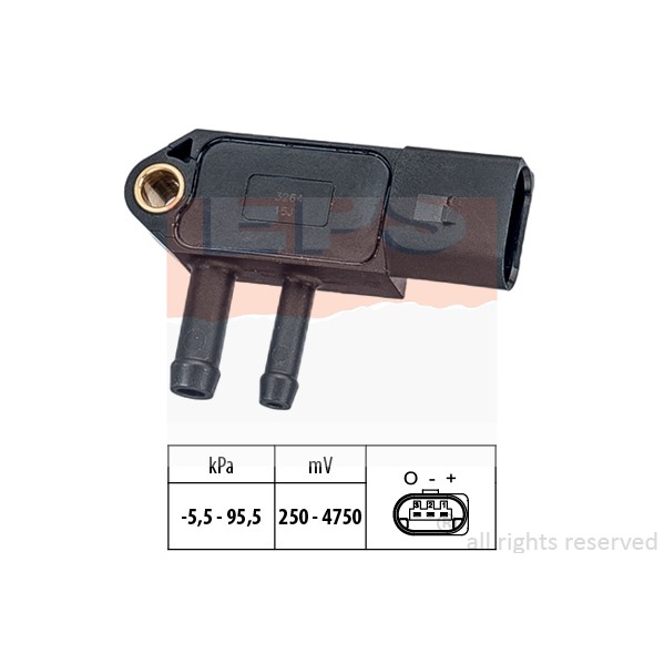 Слика на сензор за притисок на воздух, регулирање на висината EPS Made in Italy - OE Equivalent 1.993.264 за VW EOS (1F7,1F8) 2.0 TDI 16V - 140 коњи дизел