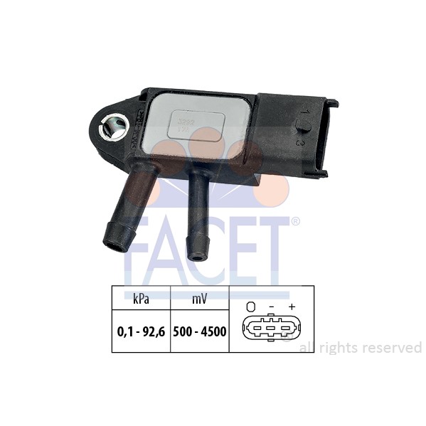 Слика на сензор за притисок на воздух, регулирање на висината FACET Made in Italy - OE Equivalent 10.3292 за Opel Astra H Hatchback 1.9 CDTI 16V - 120 коњи дизел