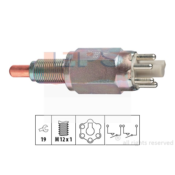 Слика на Сензор за рикверц светло EPS Made in Italy - OE Equivalent 1.860.243 за Ford Fiesta 4 (ja,jb) 1.25 i 16V - 75 коњи бензин