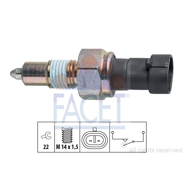 Слика на Сензор за рикверц светло FACET Made in Italy - OE Equivalent 7.6067 за Fiat Tempra 159 1.6 i.e. (159.AJ) - 90 коњи бензин