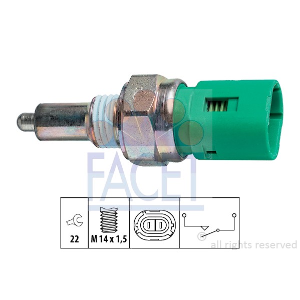 Слика на Сензор за рикверц светло FACET Made in Italy - OE Equivalent 7.6096 за Dacia Lodgy 1.6 SCe 115 - 102 коњи бензин
