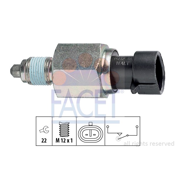 Слика на Сензор за рикверц светло FACET Made in Italy - OE Equivalent 7.6196 за Lancia Kappa SW (838b) 2.0 20V (838BG1AA) - 155 коњи бензин