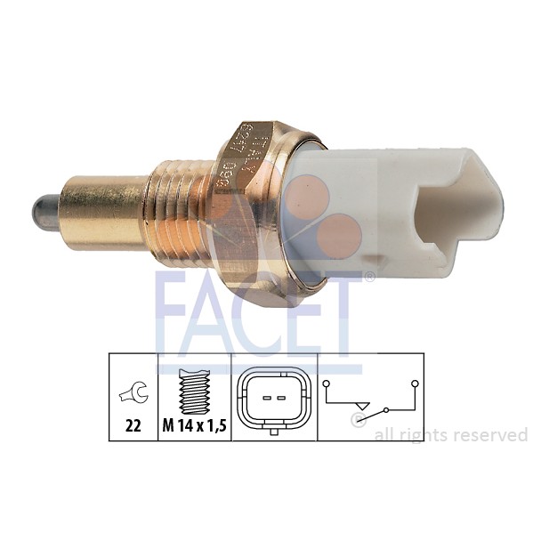 Слика на Сензор за рикверц светло FACET Made in Italy - OE Equivalent 7.6217 за Citroen C8 EA,EB 2.2 - 158 коњи бензин