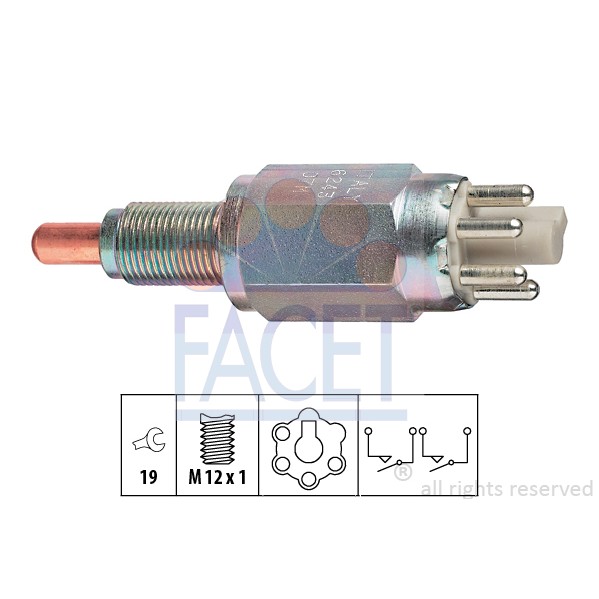 Слика на Сензор за рикверц светло FACET Made in Italy - OE Equivalent 7.6243 за Ford Escort 7 Saloon (gal,afl) 1.8 TD - 90 коњи дизел