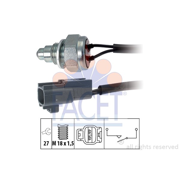 Слика на Сензор за рикверц светло FACET Made in Italy - OE Equivalent 7.6259 за Toyota Yaris (P9) 1.3 VVT-i - 87 коњи бензин