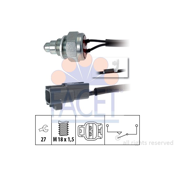 Слика на Сензор за рикверц светло FACET Made in Italy - OE Equivalent 7.6261 за Toyota Auris (ZE15,RE15) 1.6 VVTi - 124 коњи бензин