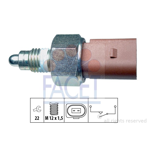 Слика на Сензор за рикверц светло FACET Made in Italy - OE Equivalent 7.6266 за VW Jetta 4 (1J2) 1.9 TDI - 150 коњи дизел