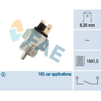 Слика на Сензор за рикверц светло FAE 40310 за Audi 100 Sedan (44, 44Q, C3) 1.8 quattro - 90 коњи бензин