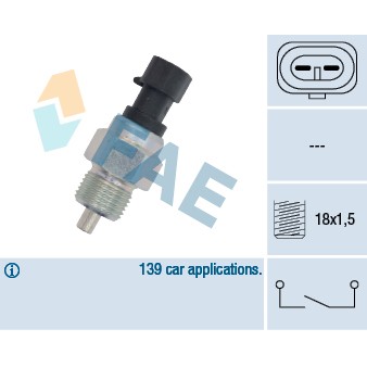 Слика на Сензор за рикверц светло FAE 40490 за Fiat Doblo Cargo 223 1.6 16V (223ZXD1A) - 103 коњи бензин