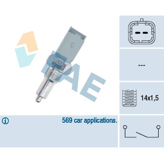 Слика на Сензор за рикверц светло FAE 40492 за Citroen C8 EA,EB 2.0 16V - 140 коњи бензин