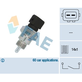 Слика на Сензор за рикверц светло FAE 40655 за VW Caddy 2 Box (9K9A) 1.7 SDI - 57 коњи дизел