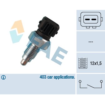 Слика на Сензор за рикверц светло FAE 40660 за Seat Inca (6K9) 1.4 16V - 75 коњи бензин