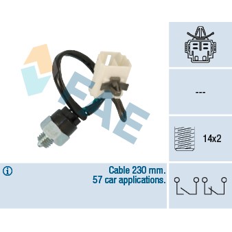 Слика на Сензор за рикверц светло FAE 41280 за Mazda 323 Station Wagon (BW) 1.6 - 73 коњи бензин