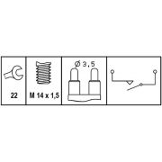 Слика 2 на Сензор за рикверц светло HELLA 6ZF 008 621-341